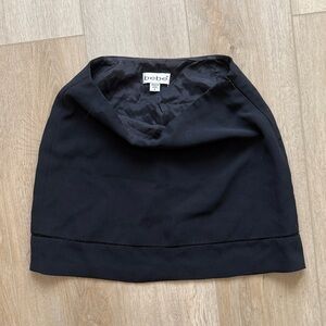 bebe Black Mini Skirt with Subtle Hem Detail